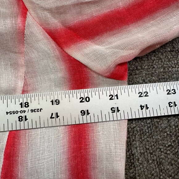 WORTH New York Women's Pink White Stripe Button Down Shirt Silk Linen Medium - Picture 3 of 6